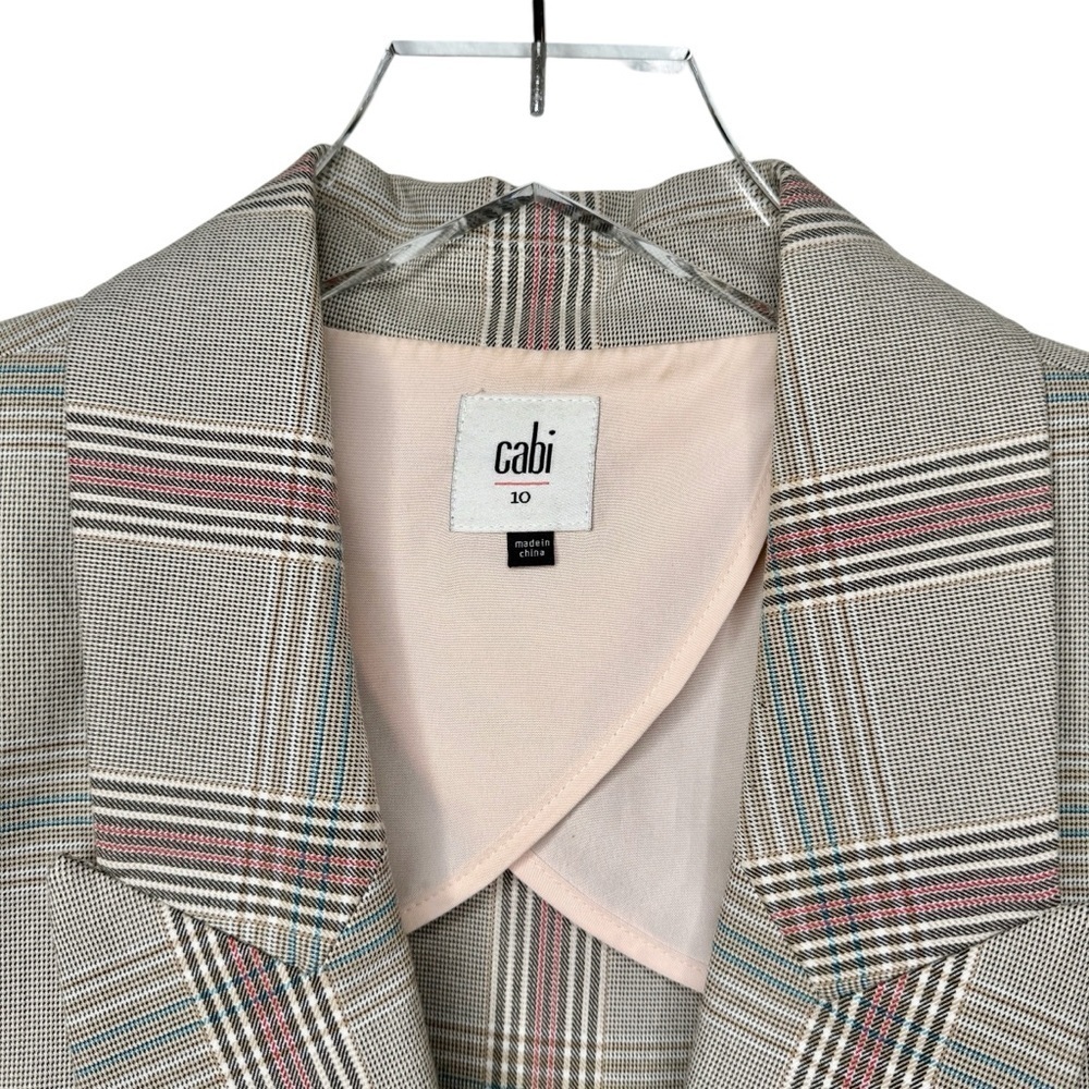 Cabi Sleuth Structured Plaid #5470 Women’s Double Breasted Longline Blazer Sz 10 - Picture 5 of 15